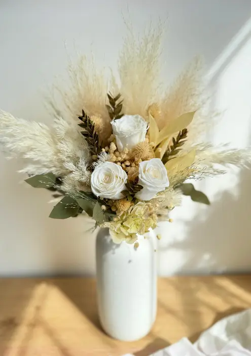 זר כלה classic green