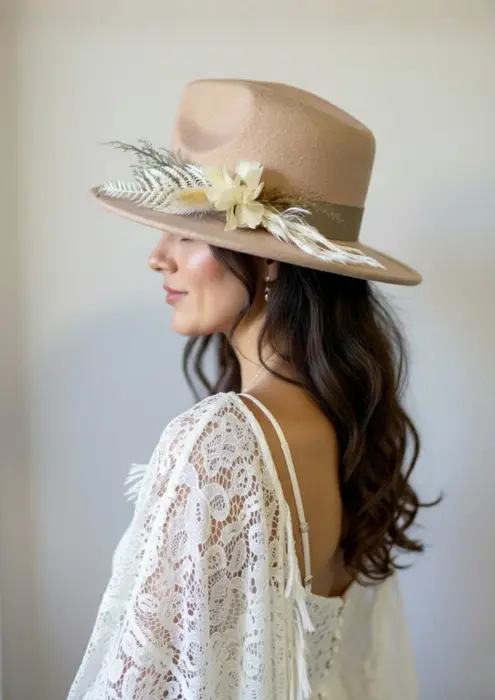 כובע בוהו שזור